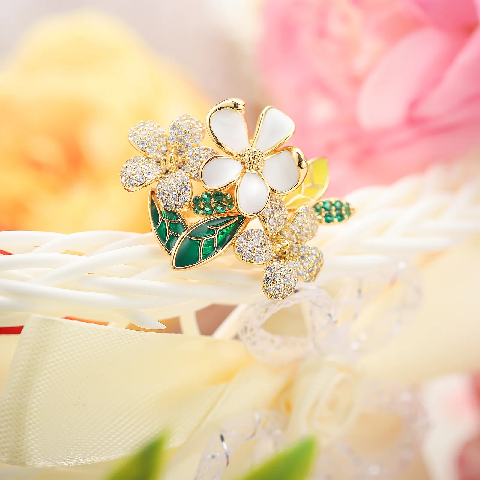 Elegant Floral Fantasy Ring