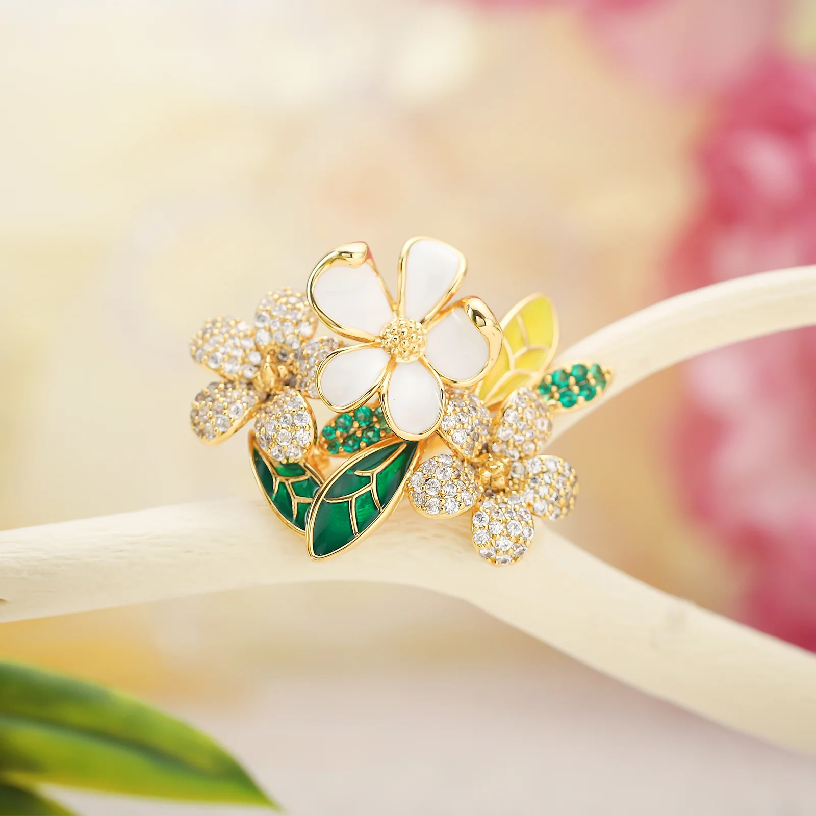 Elegant Floral Fantasy Ring