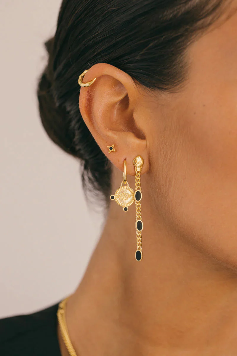 Elegant Gold-Tone Hoop Earrings