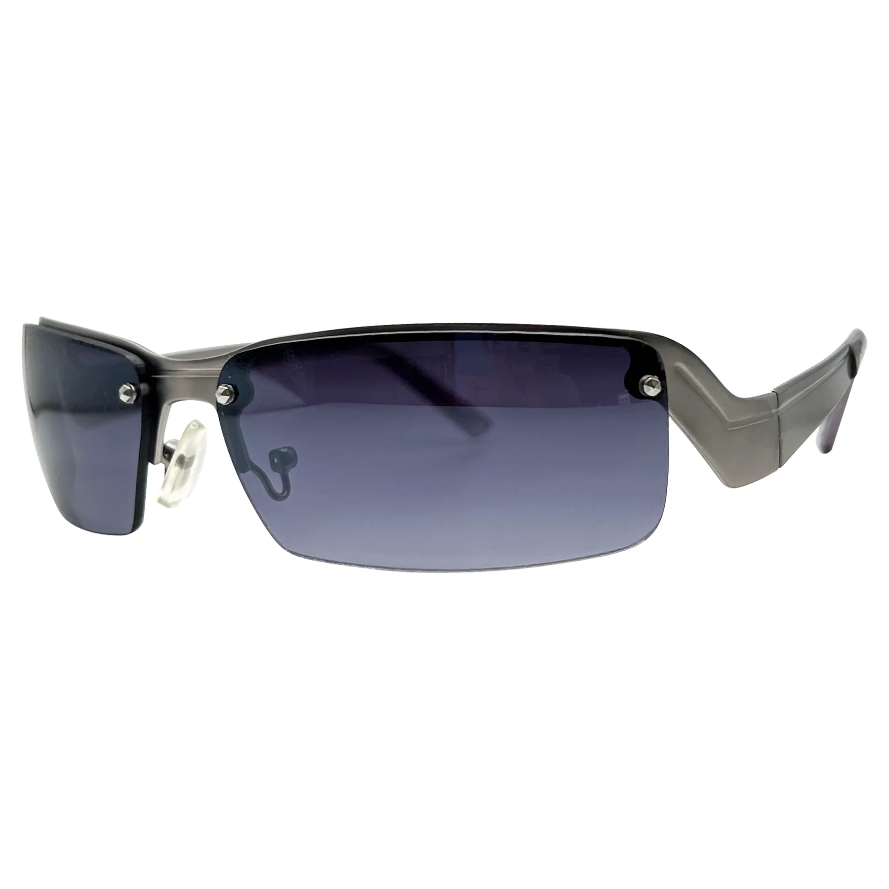 Stylish Semi-Rimless Rectangular Sunglasses