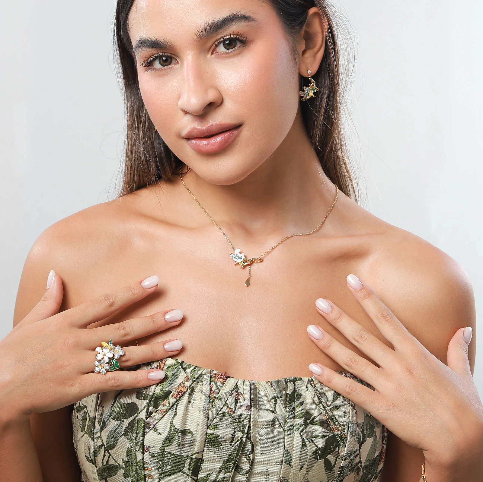 Elegant Floral Fantasy Ring