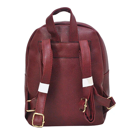 Elegant Burgundy Leather Backpack