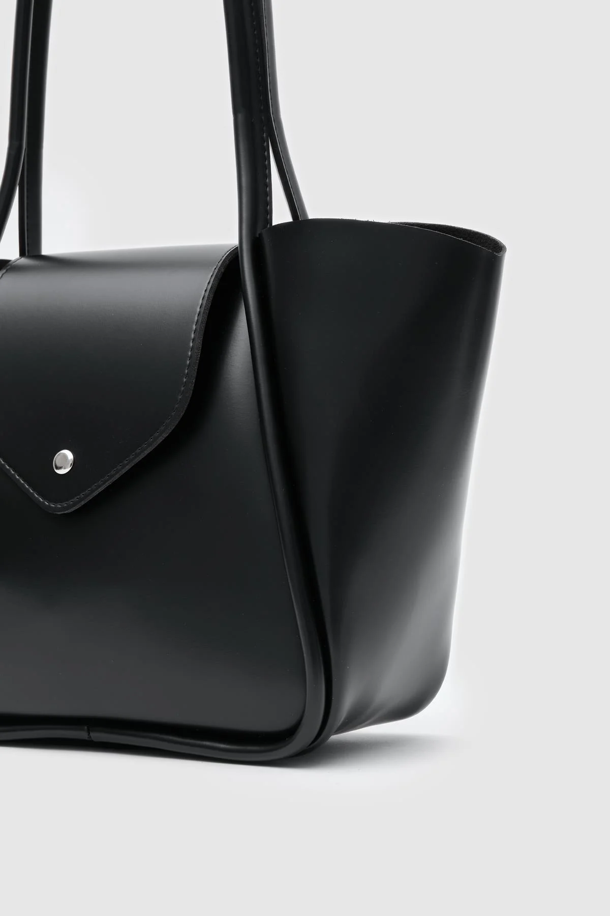 Elegant Black Faux Leather Bag