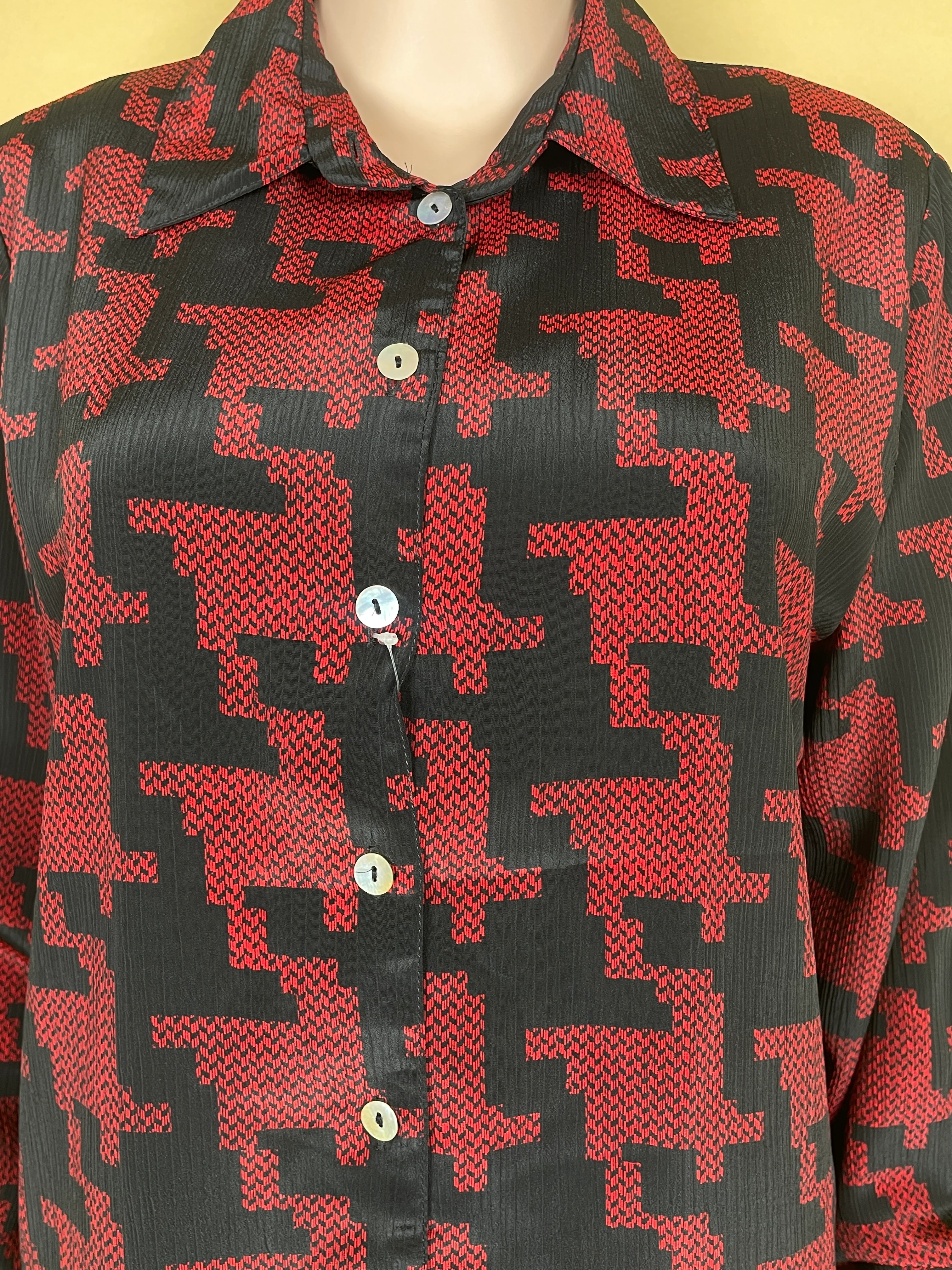 Trendy Patterned Long Sleeve Shirt