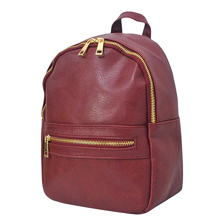 Elegant Burgundy Leather Backpack