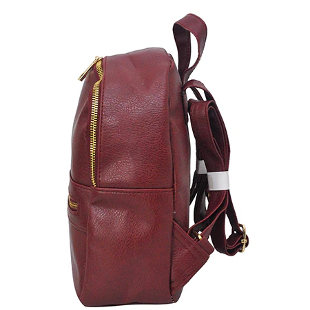 Elegant Burgundy Leather Backpack